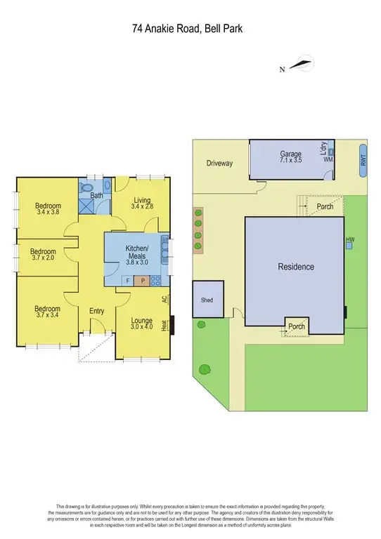 Floorplan of Homely house listing, 74 Anakie Road, Bell Park VIC 3215