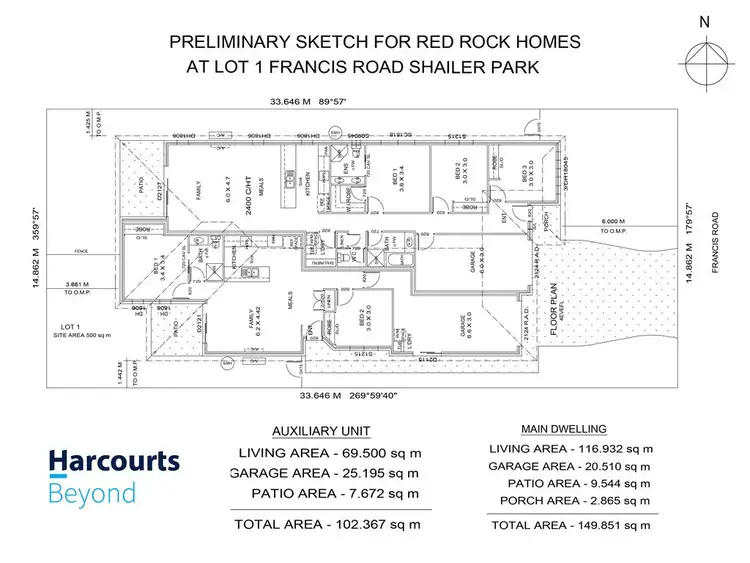 Floorplan of Homely semi-detached listing, Lot 1/20 Francis Road, Shailer Park QLD 4128