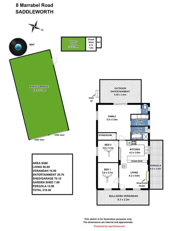 Floorplan of Homely house listing, 8 Marrabel Road, Saddleworth SA 5413
