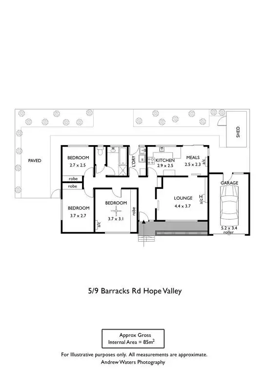Floorplan of Homely unit listing, 5/9 Barracks Road, Hope Valley SA 5090