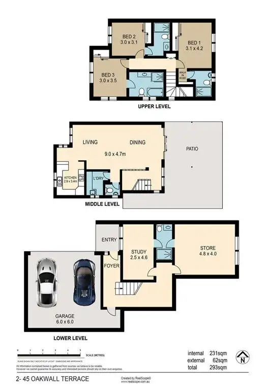 Floorplan of Homely townhouse listing, 2/45 Oakwal Tce, Windsor QLD 4030