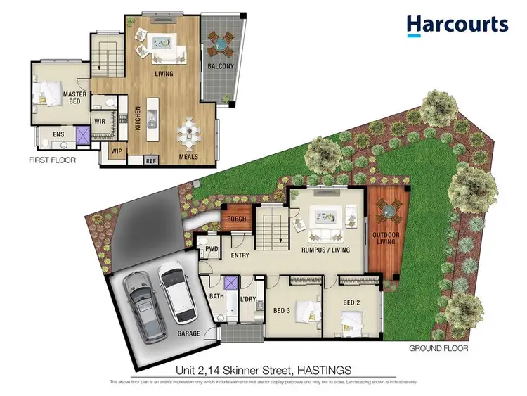 Floorplan of Homely townhouse listing, 2/14 Skinner Street, Hastings VIC 3915