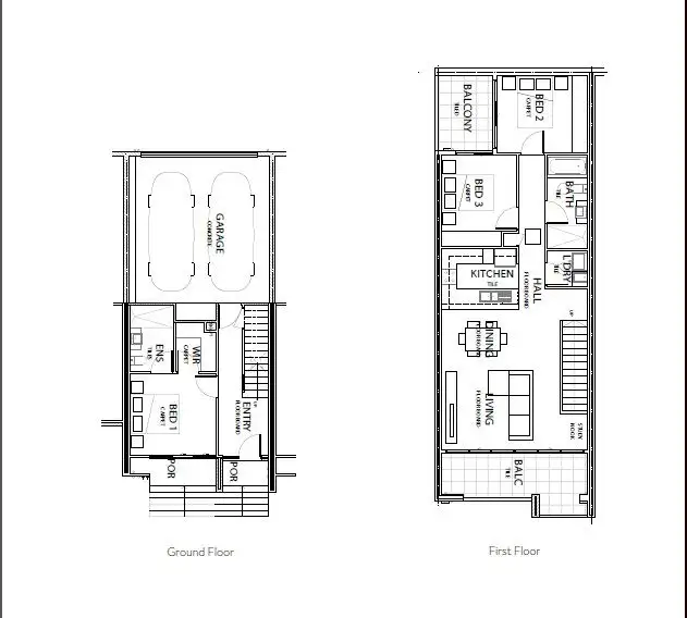 Floorplan of Homely townhouse listing, Lot 62/80 Tyler Street, Reservoir VIC 3073