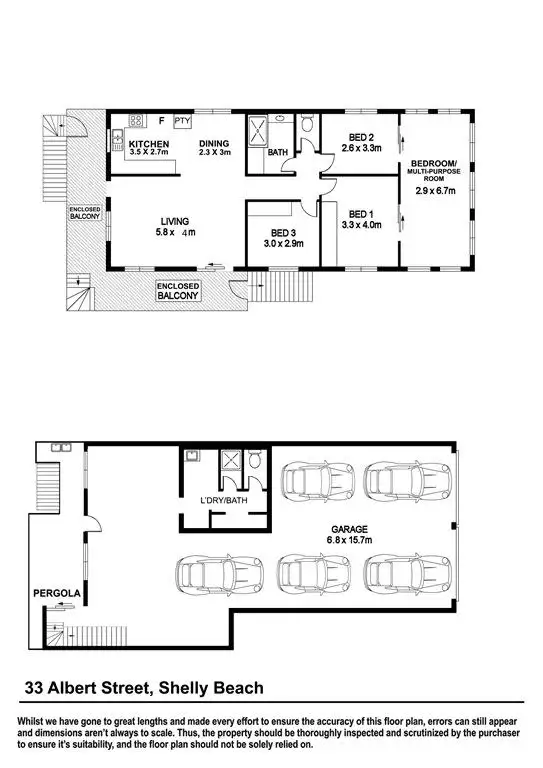 Floorplan of Homely house listing, 33 Albert Street, Shelly Beach QLD 4551