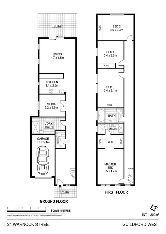 Floorplan of Homely semi-detached listing, 24A Warnock Street, Guildford NSW 2161