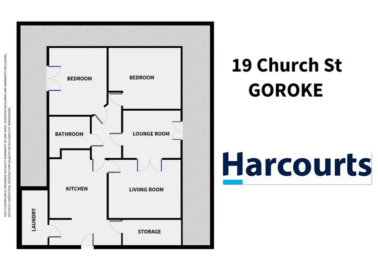 Floorplan of Homely rural property listing, 19 Church Street, Goroke VIC 3412