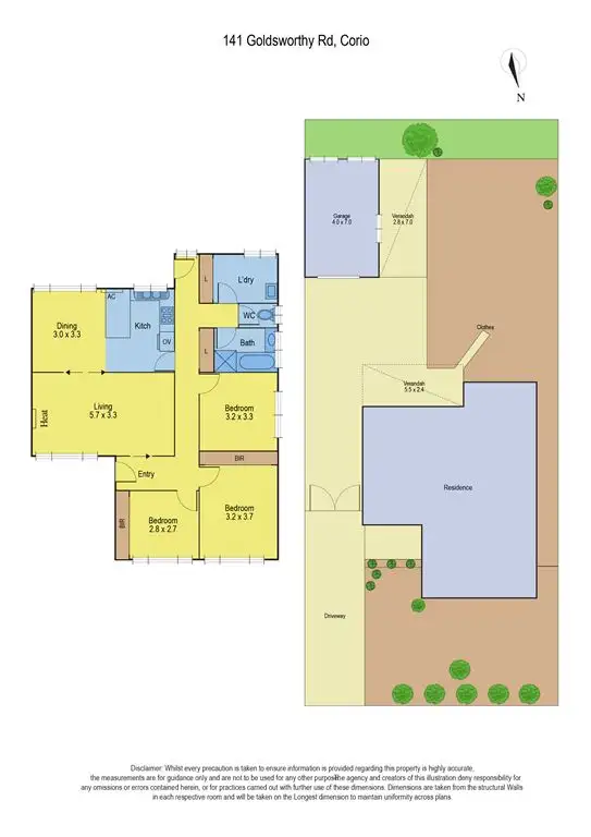Floorplan of Homely house listing, 141 Goldsworthy Road, Corio VIC 3214