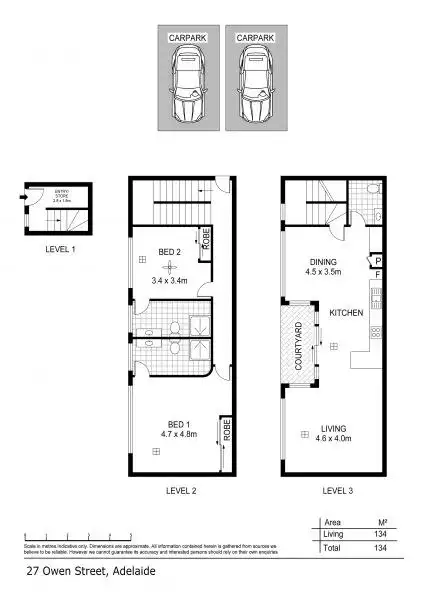 Floorplan of Homely apartment listing, 27 Owen Street, Adelaide SA 5000
