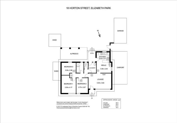 Floorplan of Homely house listing, 18 Horton Street, Elizabeth Park SA 5113