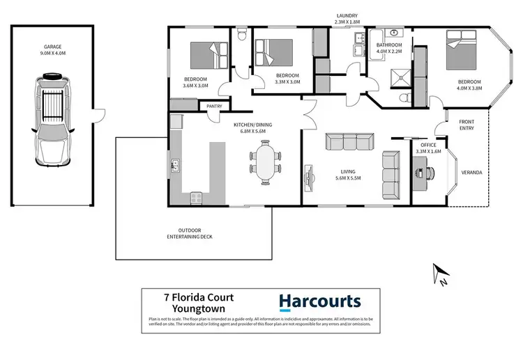 Floorplan of Homely house listing, 7 Florida Court, Youngtown TAS 7249