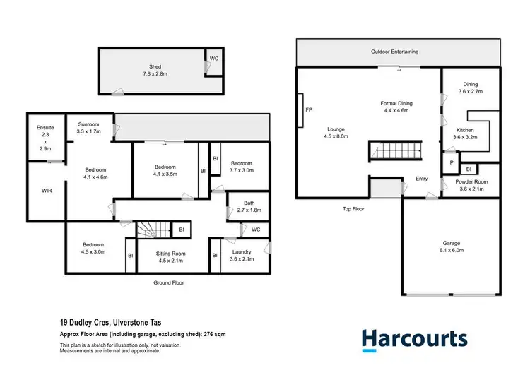 Floorplan of Homely house listing, 19 Dudley Crescent, Ulverstone TAS 7315
