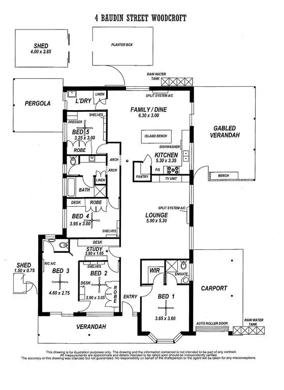 Floorplan of Homely house listing, 4 Baudin Street, Woodcroft SA 5162