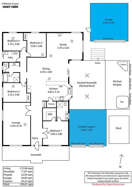 Floorplan of Homely house listing, 4 Warner Court, Sandy Creek SA 5350