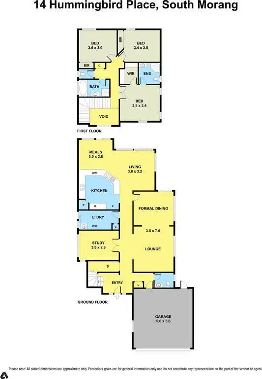 Floorplan of Homely house listing, 14 Hummingbird Place, South Morang VIC 3752