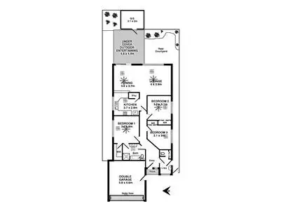 Floorplan of Homely semi-detached listing, 4 62-64 Tapleys Hill Road, Glenelg North SA 5045