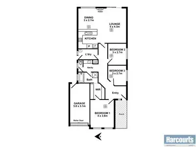 Floorplan of Homely house listing, 9 Yaldara Close, Woodcroft SA 5162