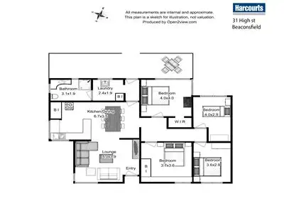 Floorplan of Homely house listing, 31 High Street, Beaconsfield TAS 7270