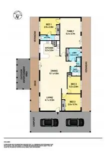 Floorplan of Homely house listing, 16 Parslow Road, Ross Creek VIC 3351