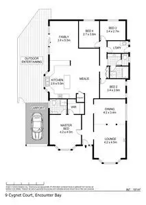 Floorplan of Homely house listing, 9 Cygnet Court, Encounter Bay SA 5211
