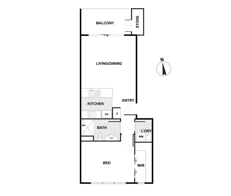 Floorplan of Homely townhouse listing, 16/11 Wimmera Street, Harrison ACT 2914