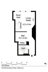 Floorplan of Homely apartment listing, 702/339 Swanston Street, Melbourne (CBD) VIC