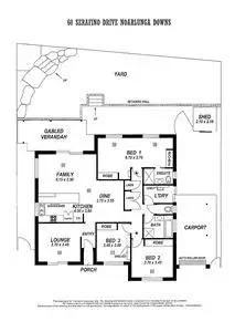 Floorplan of Homely house listing, 60 Serafino Drive, Noarlunga Downs SA 5168