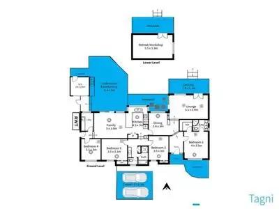Floorplan of Homely house listing, 6 Vincent Boulevard, Flagstaff Hill SA 5159