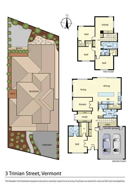 Floorplan of Homely house listing, 3 Trinian Street, Vermont VIC 3133
