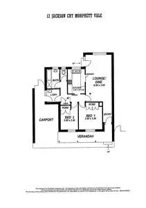 Floorplan of Homely semi-detached listing, 12 Jackson Court, Morphett Vale SA 5162