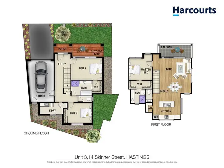 Floorplan of Homely townhouse listing, 3/14 Skinner Street, Hastings VIC 3915
