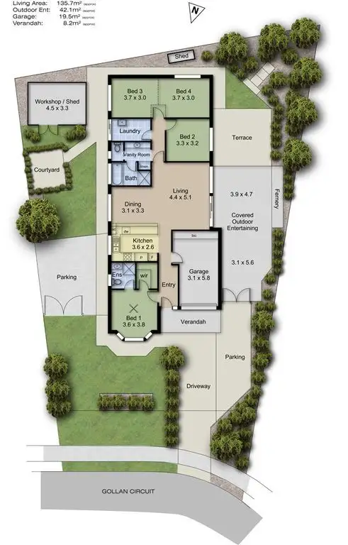 Floorplan of Homely house listing, 3 Gollan Circuit, Mount Barker SA 5251