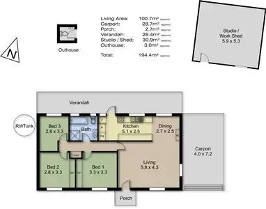 Floorplan of Homely house listing, 1 Melville Lane, Strathalbyn SA 5255