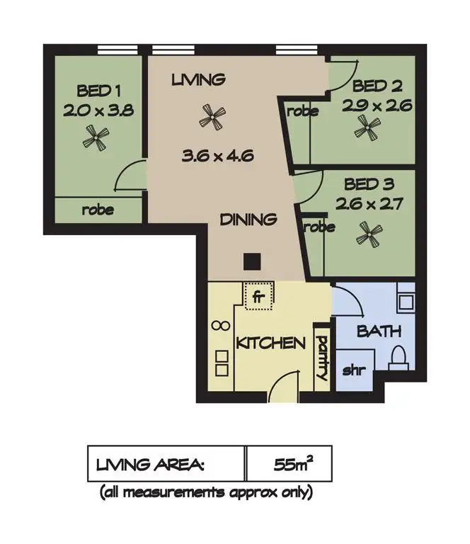 Floorplan of Homely apartment listing, 805/23 King William Street, Adelaide SA 5000