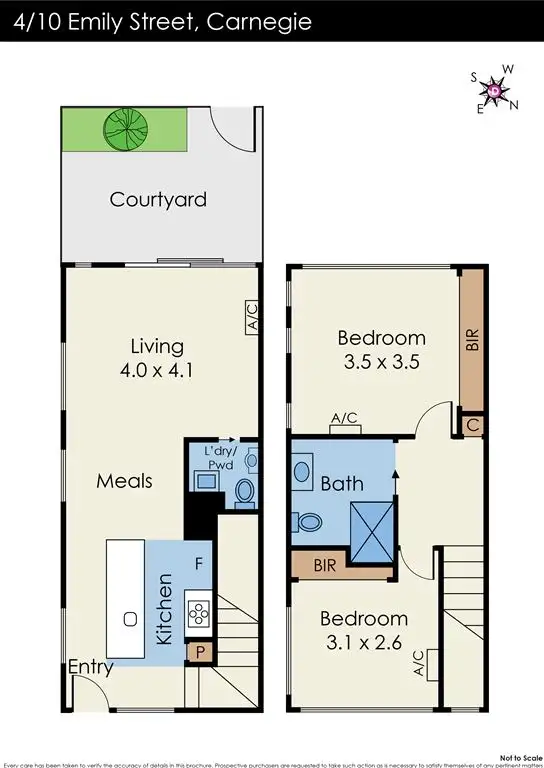 Floorplan of Homely townhouse listing, 4/10 Emily Street, Carnegie VIC 3163