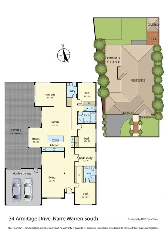 Floorplan of Homely house listing, 34 Armitage Drive, Narre Warren South VIC 3805