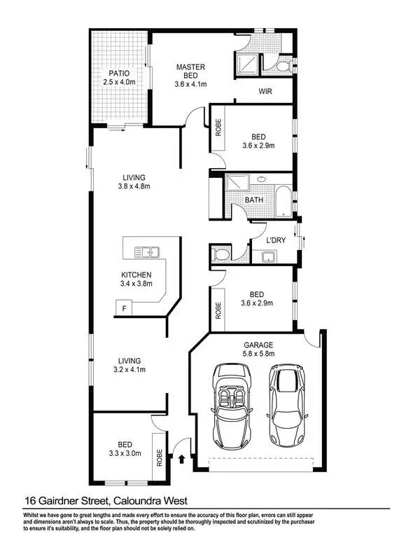 Floorplan of Homely house listing, 16 Gairdner Street, Caloundra West QLD 4551