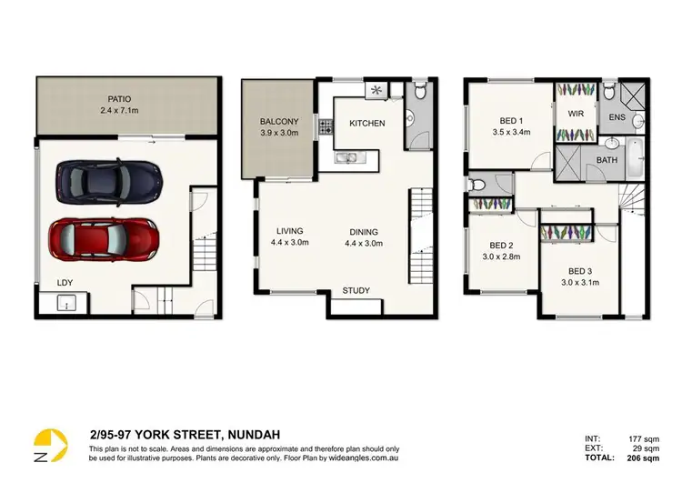Floorplan of Homely townhouse listing, 2 and 7/95 York Street, Nundah QLD 4012