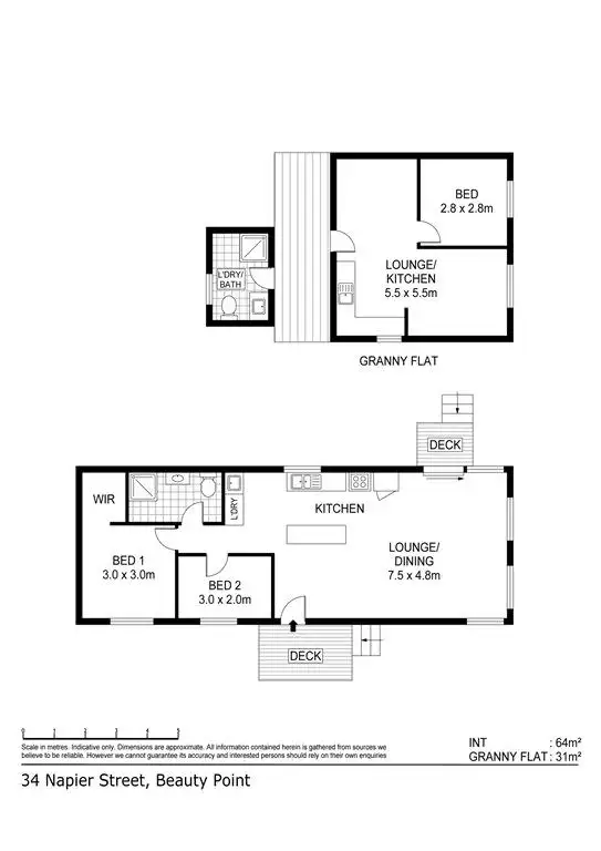 Floorplan of Homely house listing, 34 Napier Street, Beauty Point TAS 7270