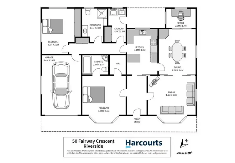 Floorplan of Homely house listing, 50 Fairway Crescent, Riverside TAS 7250