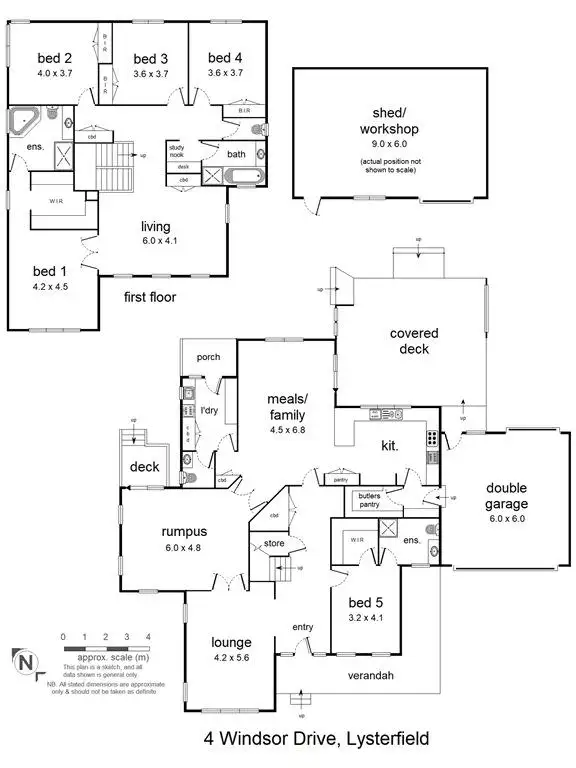 Floorplan of Homely house listing, 4 Windsor Drive, Lysterfield VIC 3156