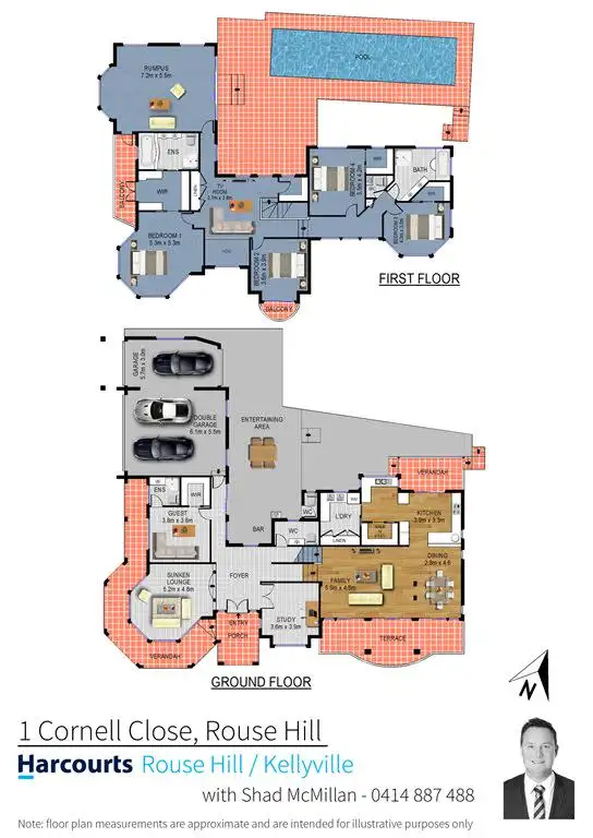 Floorplan of Homely house listing, 1 Cornell Close, Rouse Hill NSW 2155