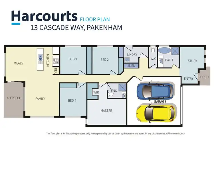 Floorplan of Homely house listing, 13 Cascade Way, Pakenham VIC 3810