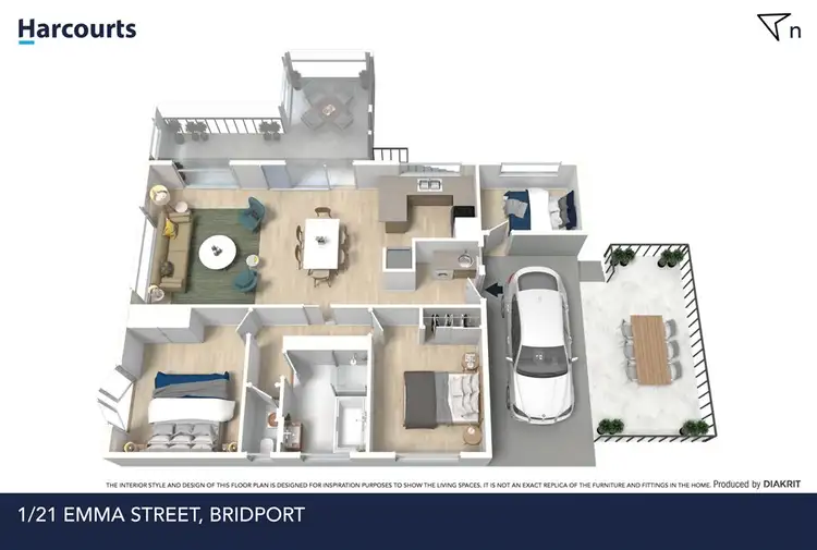 Floorplan of Homely unit listing, 1/21 Emma Street, Bridport TAS 7262
