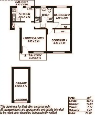 Floorplan of Homely apartment listing, 12/329 Kensington Road, Kensington Park SA 5068