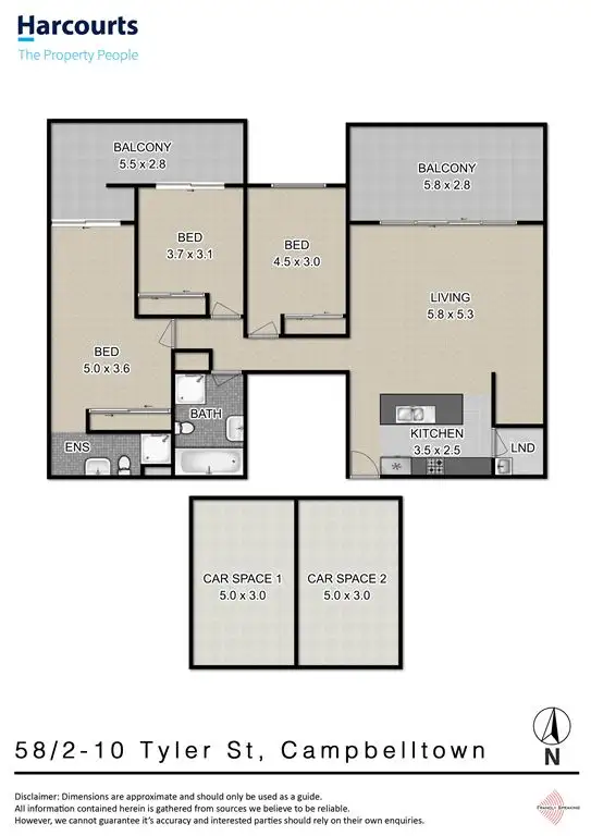 Floorplan of Homely apartment listing, 58/2-10 Tyler Street, Campbelltown NSW 2560