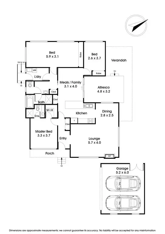 Floorplan of Homely house listing, 6 Naomi Court, Bayswater VIC 3153