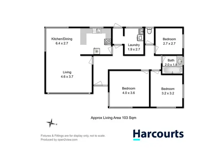 Floorplan of Homely house listing, 1/378 Brooker Avenue, Moonah TAS 7009