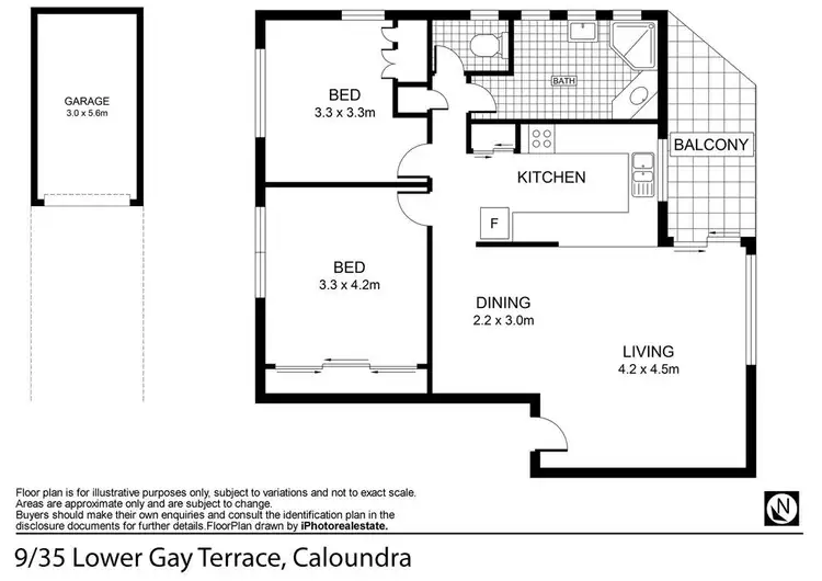 Floorplan of Homely unit listing, 9/35 Lower Gay Terrace, Caloundra QLD 4551