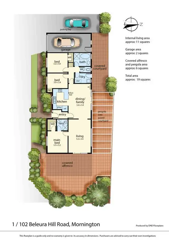 Floorplan of Homely unit listing, 1/102 Beleura Hill Road, Mornington VIC 3931