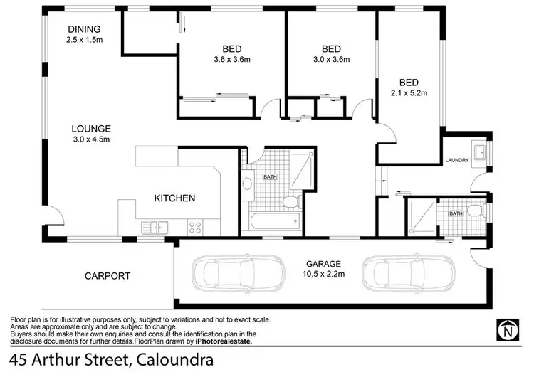 Floorplan of Homely house listing, 45 Arthur Street, Caloundra QLD 4551